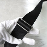 プラダ テスート / レザー ショルダーバッグ 三角プレート トライアングルロゴ ブラウン / ブラック - NEWSED