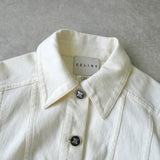 セリーヌ ヴィンテージ トリオンフ ボタン デニムジャケット ホワイト レディース - NEWSED