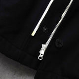 アディダス ロゴ ジッパー ウール ピーコート メンズ ブラック - NEWSED