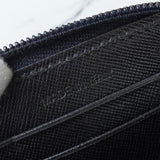 プラダ ナイロン ラウンドファスナー コインケース 三角プレート ラウンドジップ ブラック - NEWSED