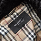 バーバリー ロンドン ボア レザー スエード調 ジッパー ムートンジャケット ノバチェック裏地 ブラック - NEWSED