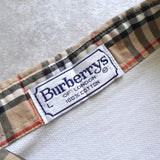 バーバリー ヴィンテージ ホースロゴ ノバチェック襟 半袖ポロシャツ ホワイト - NEWSED