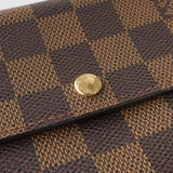 ルイ ヴィトン ダミエ ポルトフォイユ・サラ 長財布 フラップ ブラウン - NEWSED