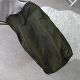 プラダ ポコノ テスート ナイロン 三角プレート トートバッグ ハンドバッグ カーキ - NEWSED