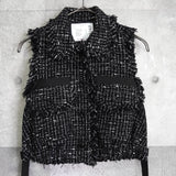 サカイ ツイード ベスト ブラック レディース - NEWSED