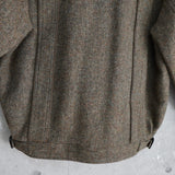 バーバリー ヴィンテージ レザー襟 レザーボタン ウールジャケット ブルゾン ブラウン - NEWSED