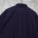 ポロ ラルフローレン ロゴ 刺繍 チェック柄 半袖シャツ ネイビー - NEWSED