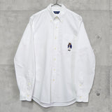 ラルフローレン ポロベア 刺繍 長袖シャツ オックスフォードシャツ ホワイト - NEWSED