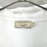 メゾン キツネ トリコロールフォックス ジップアップ フーディー パーカー ホワイト - NEWSED