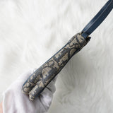 クリスチャン ディオール サドル キャンバス / レザー ハンドバッグ ワンショルダーバッグ ネイビー - NEWSED