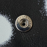 バレンシアガ ペーパーミニ レザー 三つ折り財布 コンパクトウォレット ブラック - NEWSED