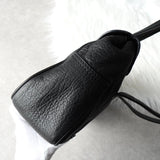 セリーヌ シボレザー 肩掛け ハンドバッグ ショルダーバッグ シルバー金具 ブラック - NEWSED