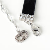 クリスチャン ディオール ラインストーン ベルベット チョーカー ブラック - NEWSED