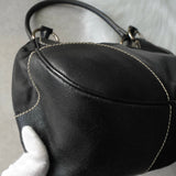 プラダ ポコノ テスート ナイロン レザー ワンショルダーバッグ 三角プレート トライアングルロゴ ブラック - NEWSED