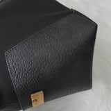 サルバトーレ フェラガモ ナイロンキャンバス レザー トートバッグ ハンドバッグ ブラック - NEWSED