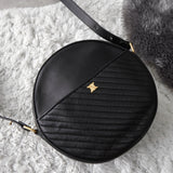 セリーヌ ヴィンテージ トリオンフ ラウンド レザー ショルダーバッグ ブラック - NEWSED