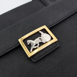 セリーヌ 馬車金具 サルキー ナイロン ハンドバッグ 自立型 ブラック - NEWSED