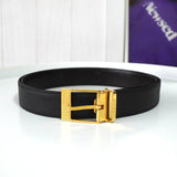 セリーヌ ヴィンテージ ロゴバックル レザー ブラック - NEWSED