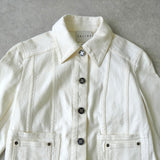 セリーヌ ヴィンテージ トリオンフ ボタン デニムジャケット ホワイト レディース - NEWSED