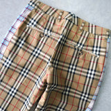 バーバリー サイドライン ノバチェック スラックス トラウザーズ ベージュ - NEWSED