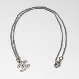 シャネル ココマーク ラインストーン ネックレス シルバー - NEWSED