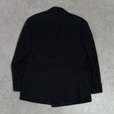 バーバリー ヴィンテージ ホースロゴ刻印入り 金ボタン テーラードジャケット ブレザー 紺ブレ ネイビー - NEWSED