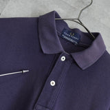 フレッドペリー ロゴ刺繍 長袖ポロシャツ ネイビー - NEWSED