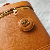 シャネル ココマーク キャビアスキン バニティバッグ オレンジ - NEWSED