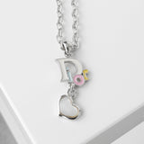 クリスチャン ディオール レインボーロゴ ハート シルバー ネックレス - NEWSED