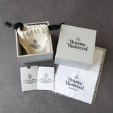 ヴィヴィアン・ウエストウッド オーブロゴ シルバー ラインストーン ネックレス 箱付き - NEWSED