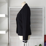 フレッドペリー ロゴ刺繍 シングル テーラードジャケット ブレザー ブラック レディース - NEWSED