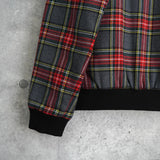 フレッドペリー リバーシブル ロゴ 刺繍 チェック柄 キルティングジャケット ブルゾン カーキ / グレー - NEWSED