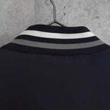 メゾン キツネ カレッジロゴ バックロゴ ワッペン スタジャン ネイビー/ホワイト - NEWSED