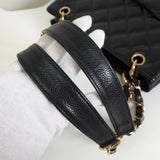 シャネル ココマーク マトラッセ キャビアスキン PSTバッグ チェーン トートバッグ ブラック - NEWSED