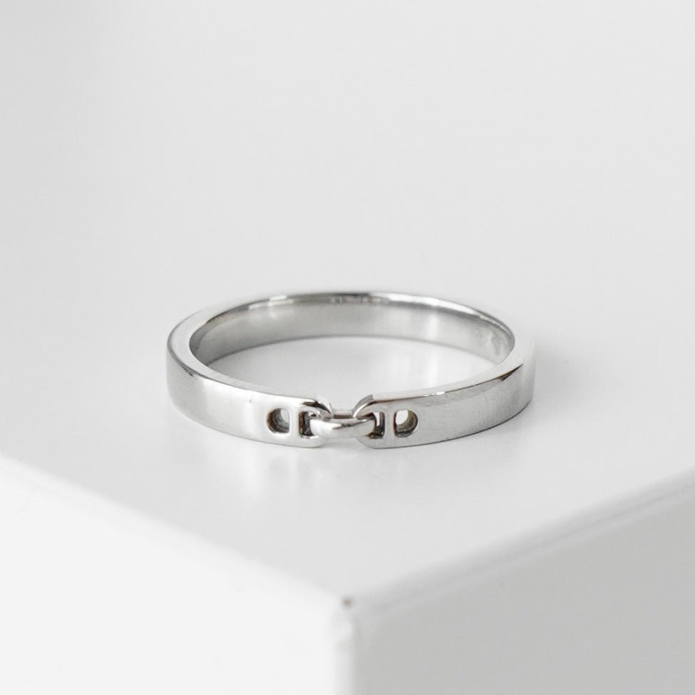 エルメス エヴァー シェーヌダンクル Pt950 プラチナ リング 51サイズ