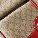 セリーヌ マカダム PVC メッセンジャーバッグ ショルダーバッグ ベージュ / レッド - NEWSED