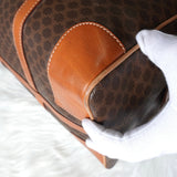 セリーヌ ヴィンテージ マカダム PVC ボストンバッグ トラベルバッグ ブラウン - NEWSED