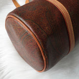 エトロ ペイズリー PVC ミニドラムバッグ ハンドバッグ ボルドー - NEWSED