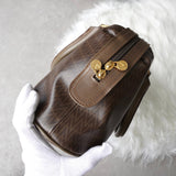 ヴァレンティノ ヴィンテージ PVC / レザー ハンドバッグ ブラウン - NEWSED