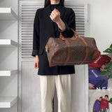 セリーヌ マカダム PVC ボストンバッグ ブラウン - NEWSED