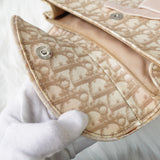 ディオール トロッター チェーン リボン PVC / ベロア ハンドバッグ ベージュ - NEWSED