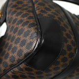 セリーヌ マカダム PVC レザー ミニボストンバッグ ハンドバッグ ブラウン ブラック - NEWSED