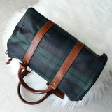 ポロ ラルフローレン チェック柄 ボストンバッグ PVC/レザー ダークグリーン - NEWSED