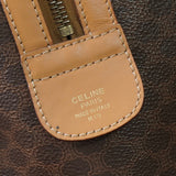 セリーヌ マカダム PVC / レザー ミニボストンバッグ ハンドバッグ ブラウン - NEWSED