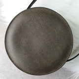 フェンディ ペカン PVC / レザー 1925スタンプ ラウンド ショルダーバッグ ポシェット ブラック / カーキ - NEWSED