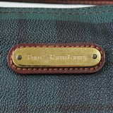 ポロ ラルフローレン チェック柄 PVC ハンドバッグ ミニボストンバッグ グリーン - NEWSED