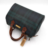 ポロ ラルフローレン チェック柄 ミニボストンバッグ PVC / レザー ダークグリーン - NEWSED