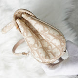 ディオール トロッター チェーン リボン PVC / ベロア ハンドバッグ ベージュ - NEWSED