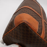 ヴィンテージ セリーヌ マカダム ボストンバッグ PVC / レザー ブラウン 南京錠・鍵付き - NEWSED