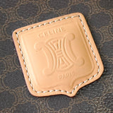 セリーヌ マカダム PVC / レザー ミニボストンバッグ ハンドバッグ ブラウン - NEWSED